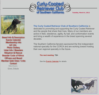 image of the CCRCSC home page
