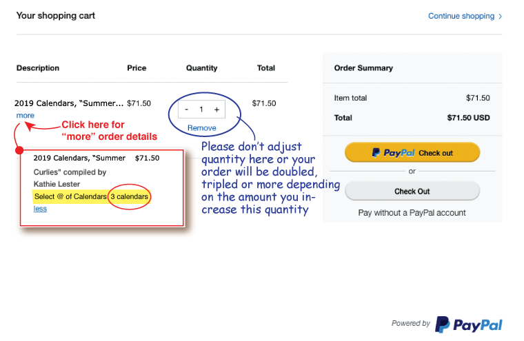 Image of a PP cart transaction